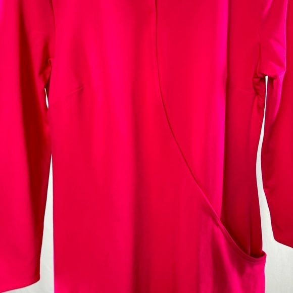 Elizabeth McKay Ponte 3/4 Sleeves Sheath Dress with Pockets in Pink Size 6 - Picture 2 of 5